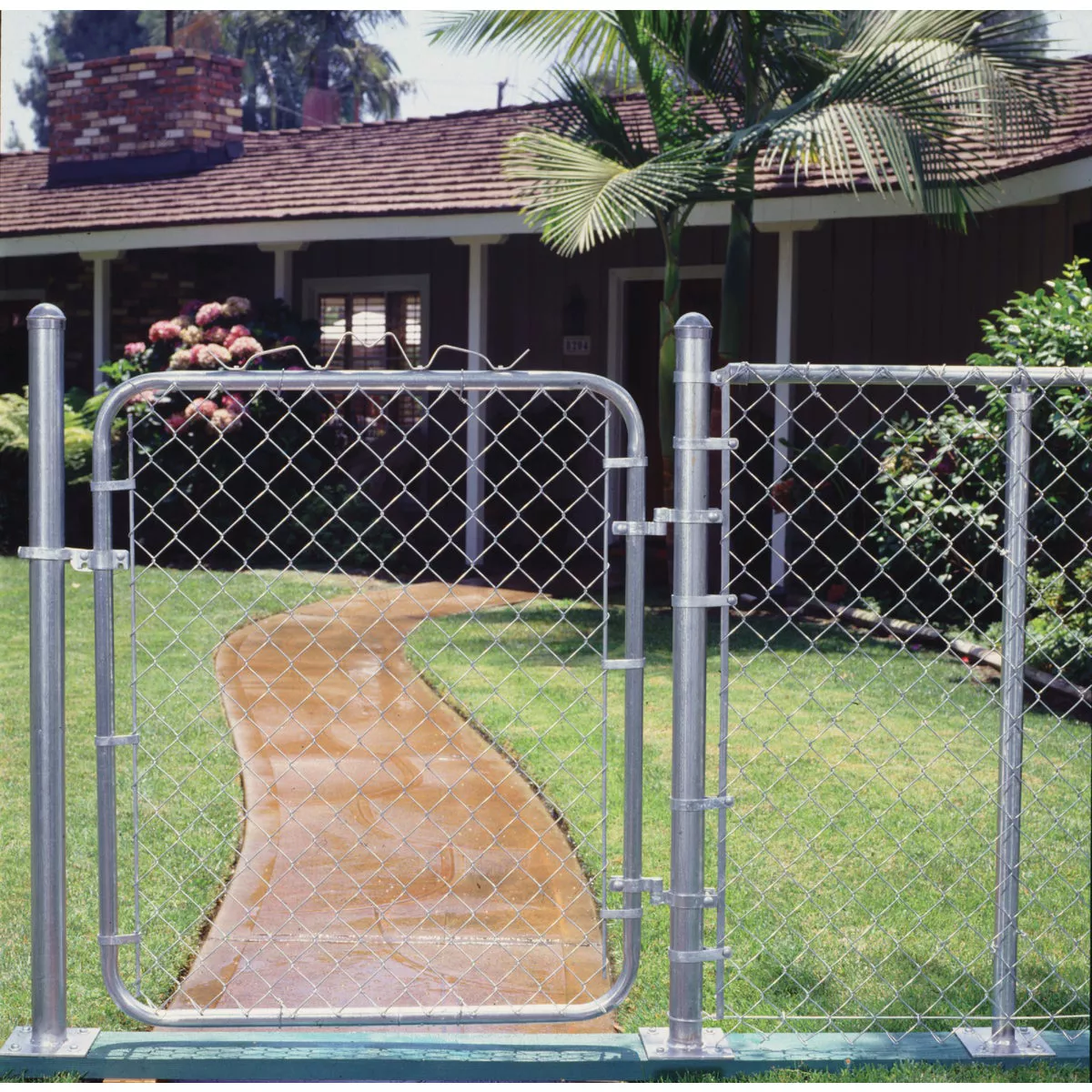 Midwest Air Tech Single Walk 43 In. W. x 46 In. H. Chain Link Gate ...