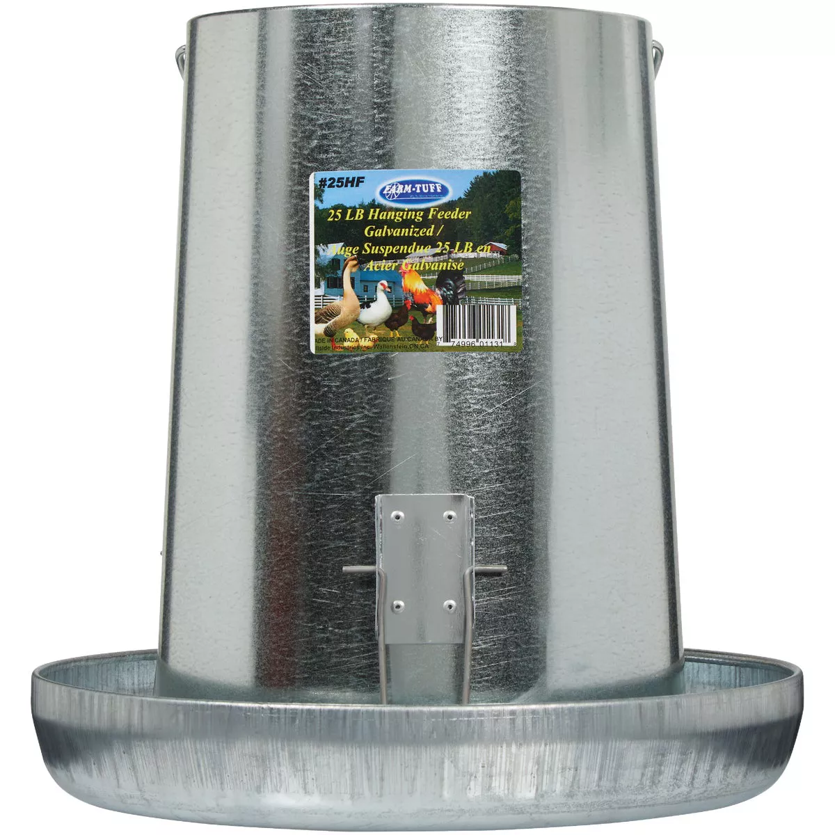 Farm-Tuff 25 Lb. Capacity Hanging Galvanized Steel Poultry Feeder - photo 2