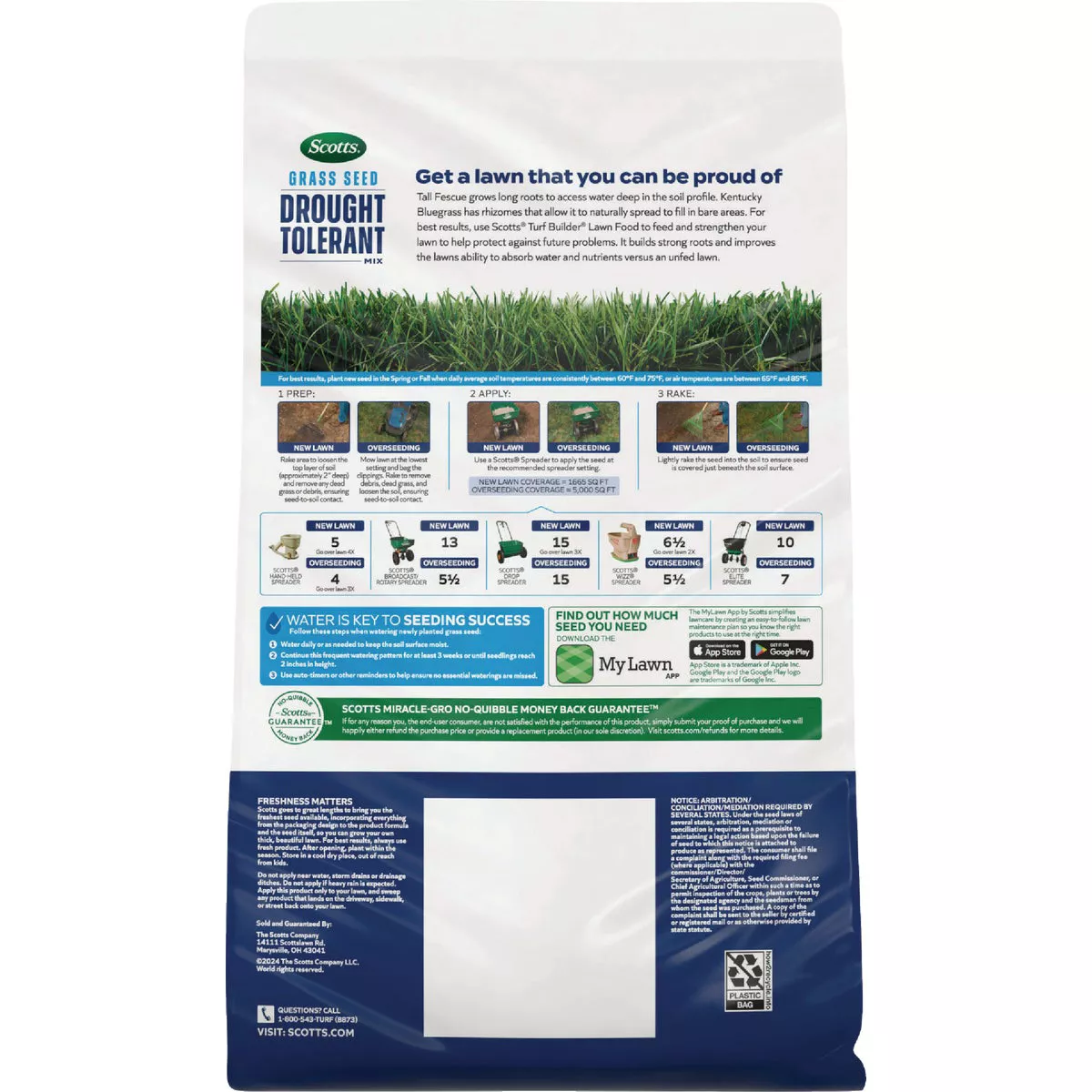 Scotts 10 Lb. Drought Tolerant Grass Seed Mix - photo 2