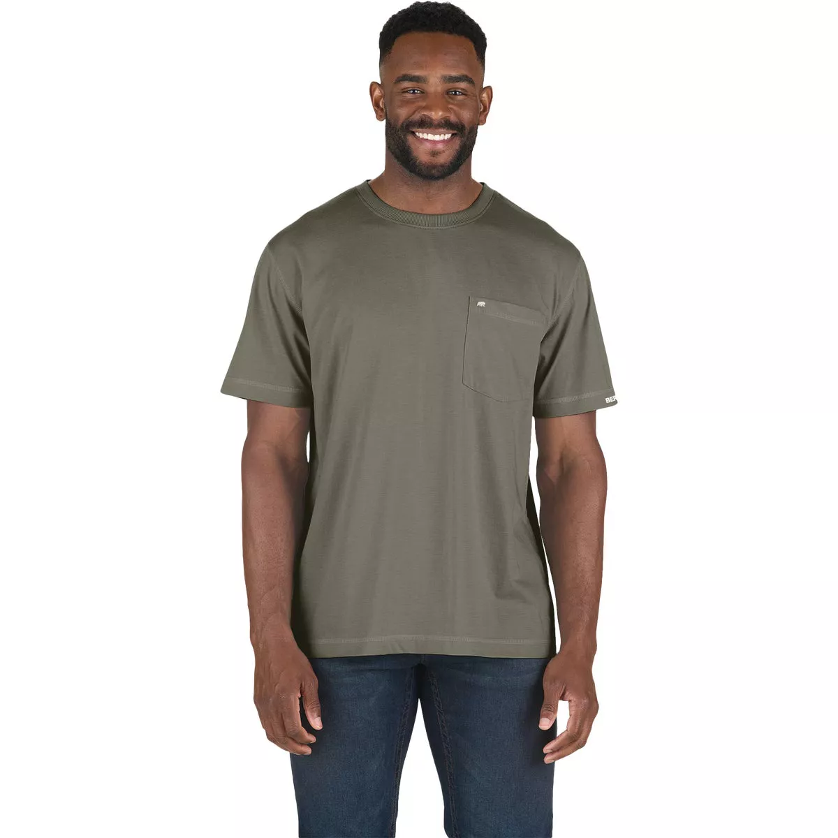 Berne Performance Men's XL Tall Lichen Short Sleeve Pocket T-Shirt