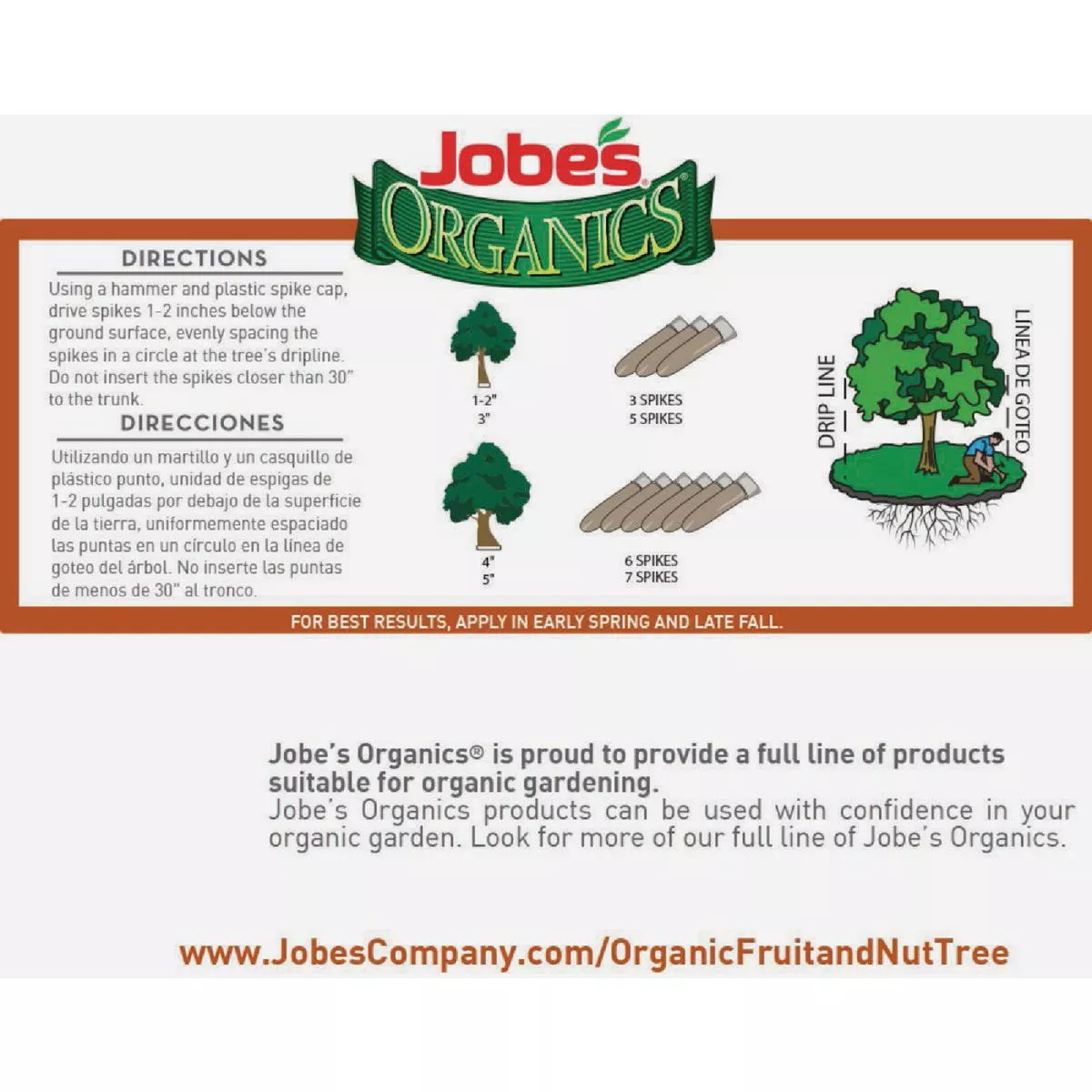 Jobe's Organics Fruit & Nut Tree Spikes (8-Pack) - photo 3