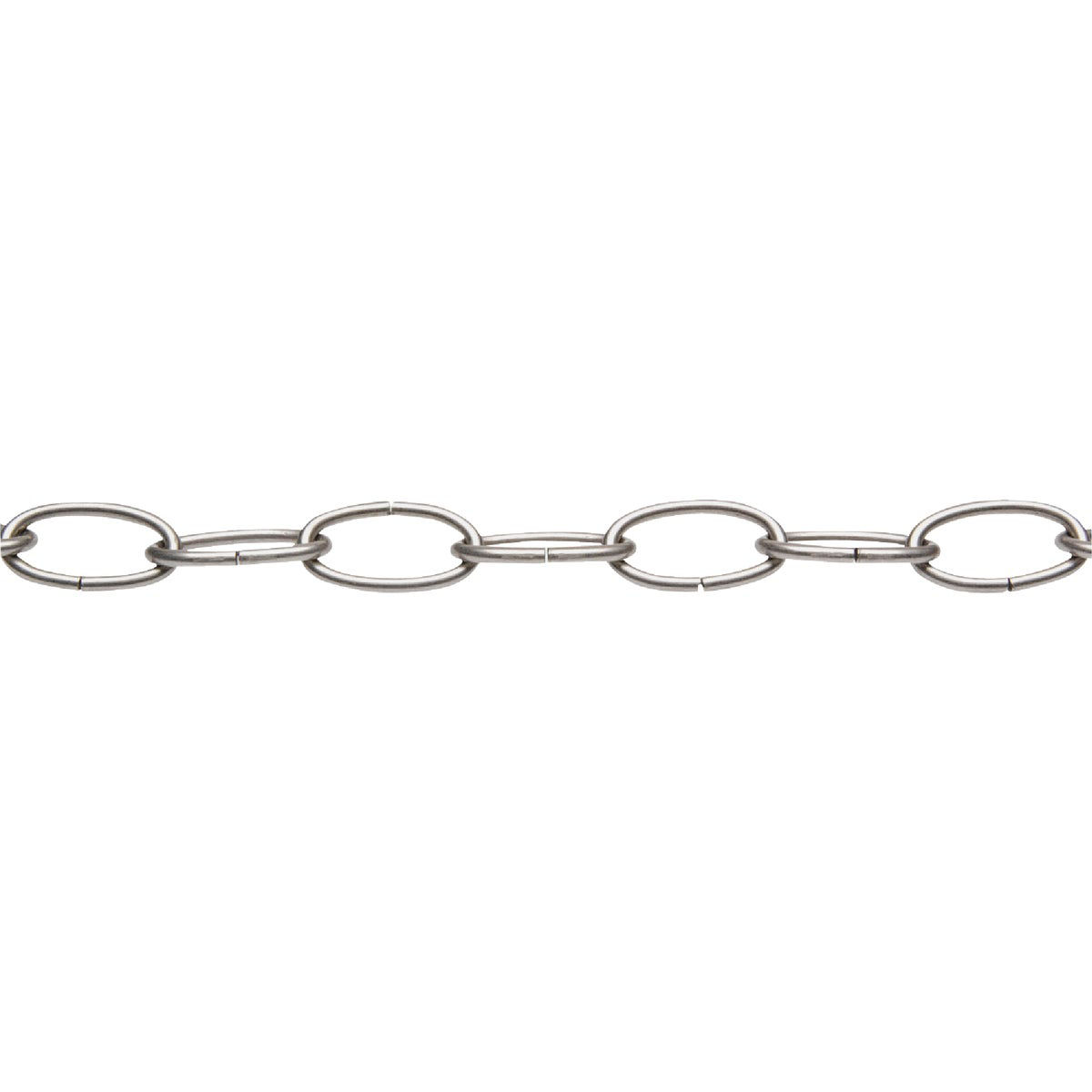 Campbell #10 40 Ft. Brushed Nickel Finished Metal Craft Chain