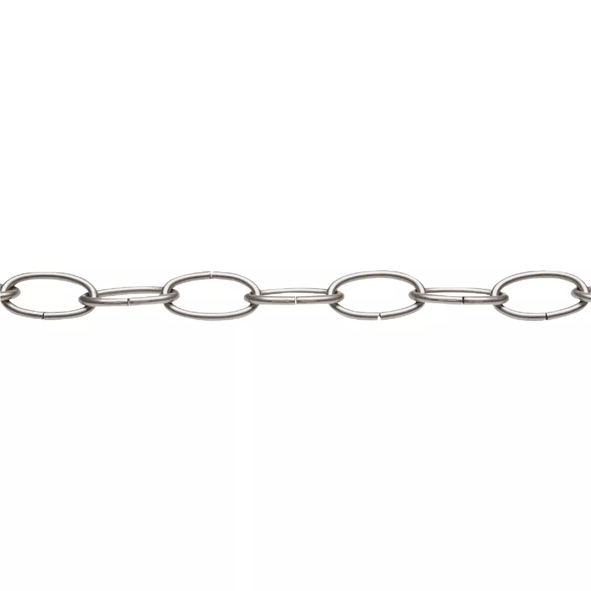 Campbell #10 40 Ft. Brushed Nickel Finished Metal Craft Chain