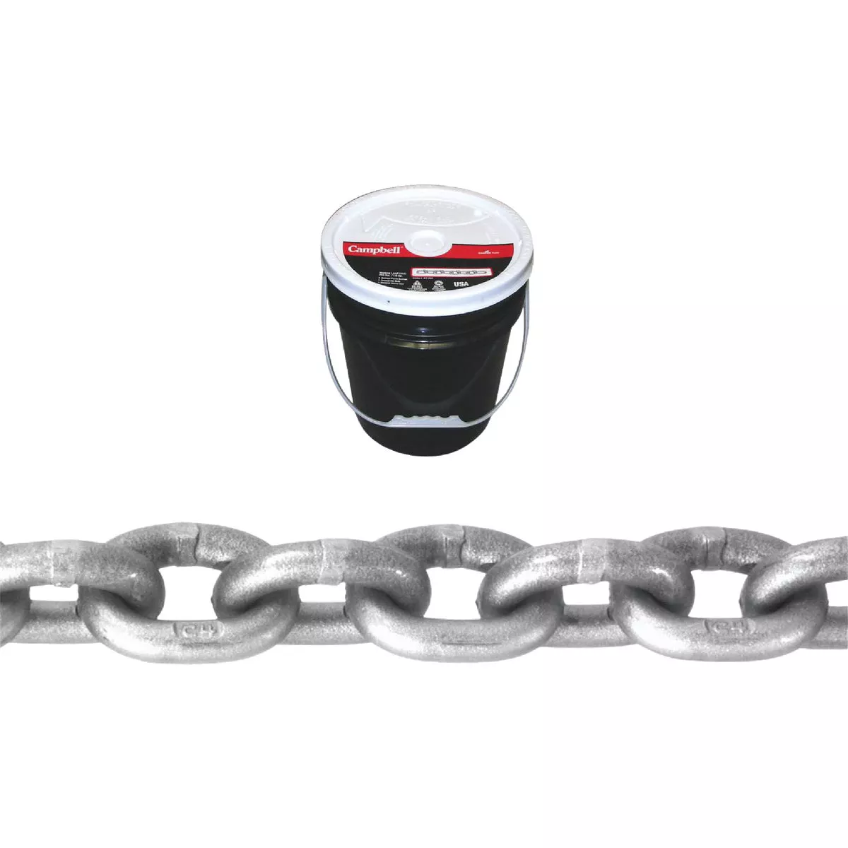 Campbell 3/8 In. 75 Ft. Zinc-Plated Carbon Steel Coil Chain