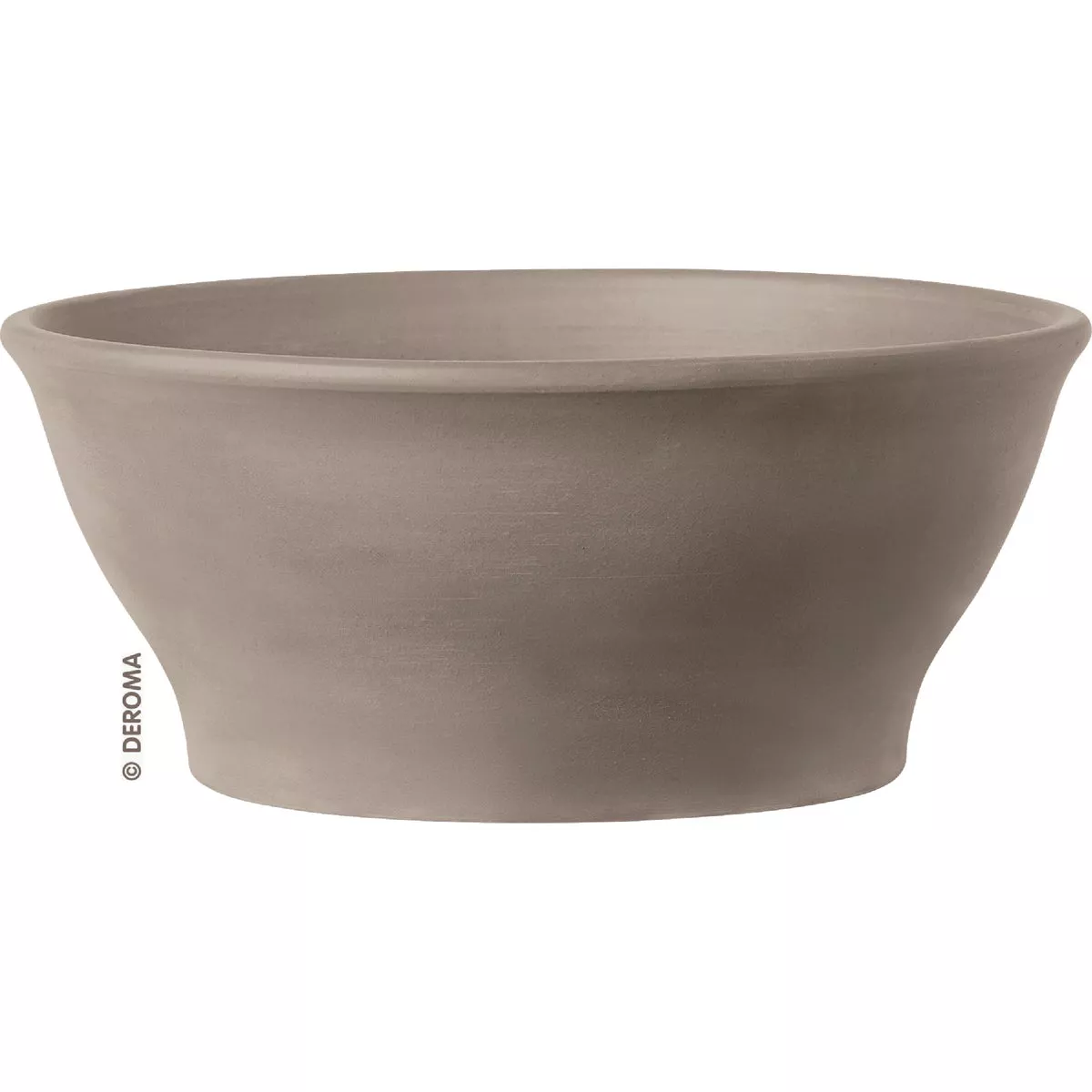 Deroma 12.6 In. Grafite Clay Bowl Planter