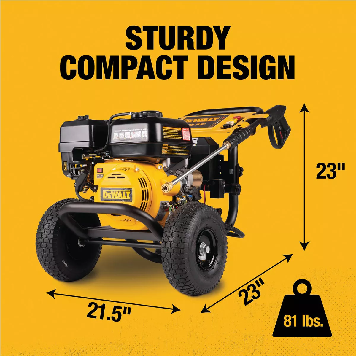 DEWALT 3400 PSI 2.5 GPM Gas Cold Water Pressure Washer with Manual Recoil + E-Start Engine - photo 4