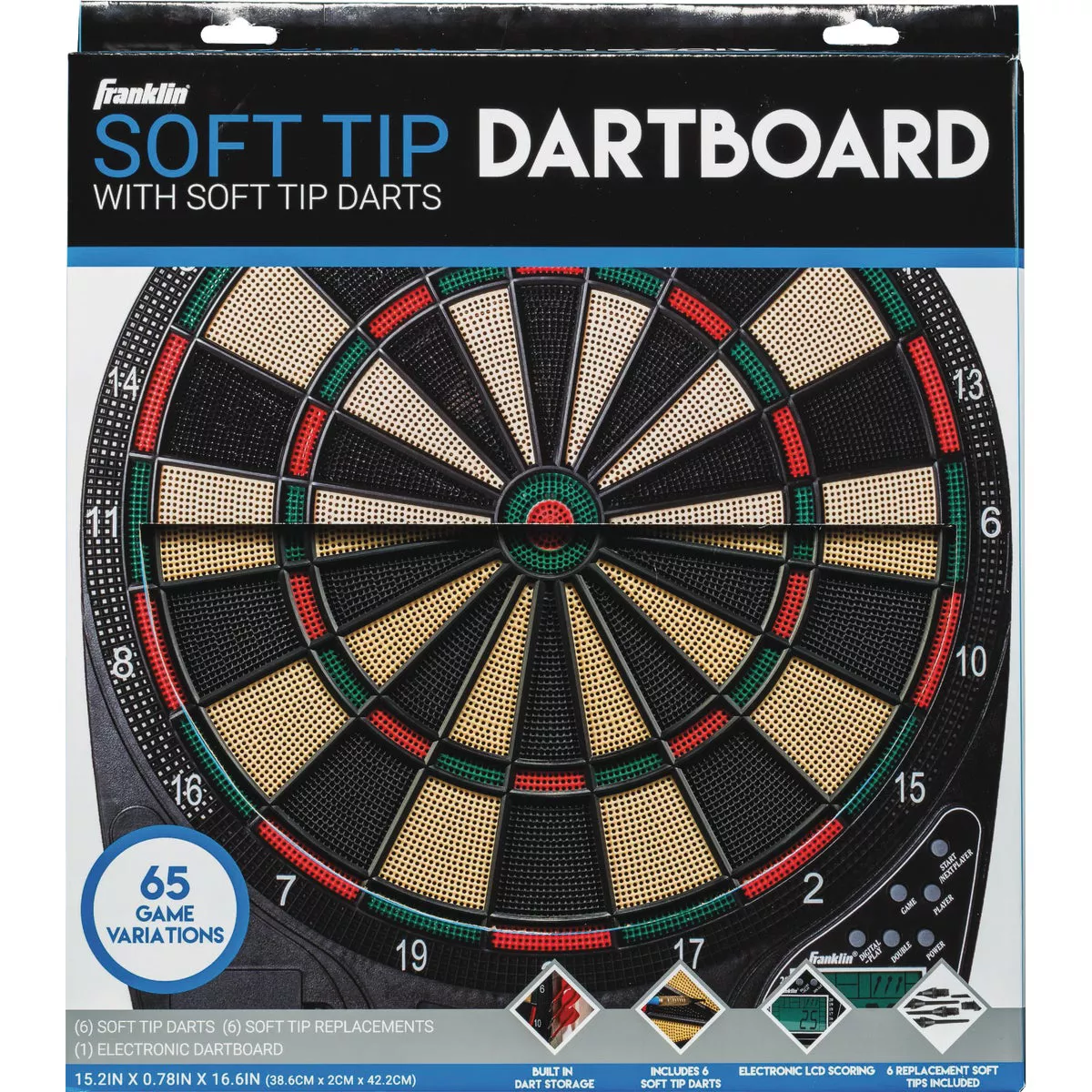 Franklin 13-1/2 In. Dia. Soft Tip Electronic Dartboard - photo 2