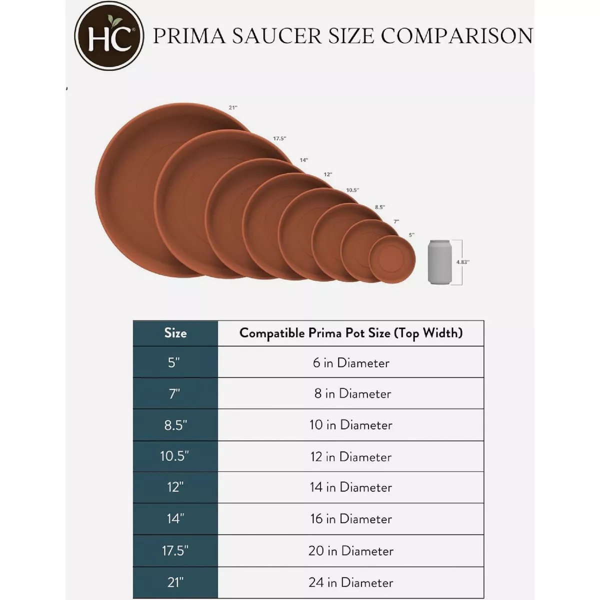 HC Companies 20 In. Black Classic Saucer - photo 5