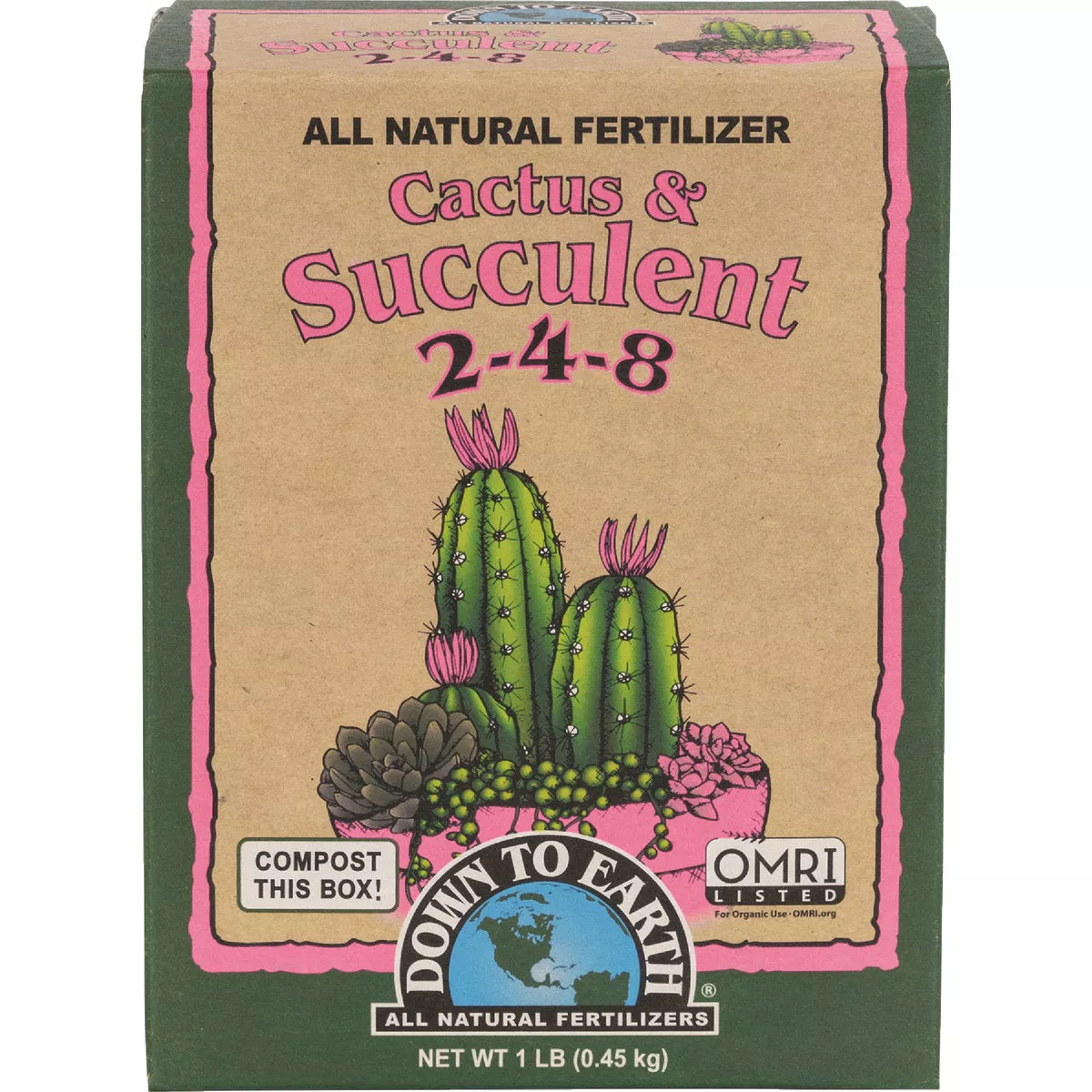 Down To Earth 1 Lb. 2-4-8 Cactus Mix
