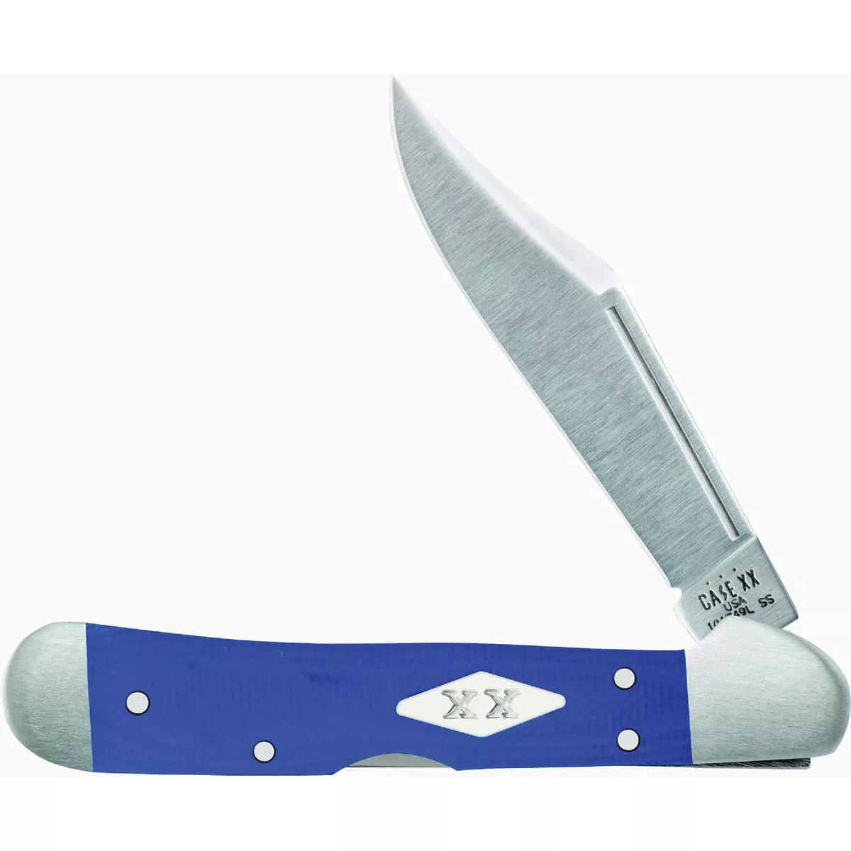 Case Blue G-10 Smooth Mini CopperLock Pocket Knife-