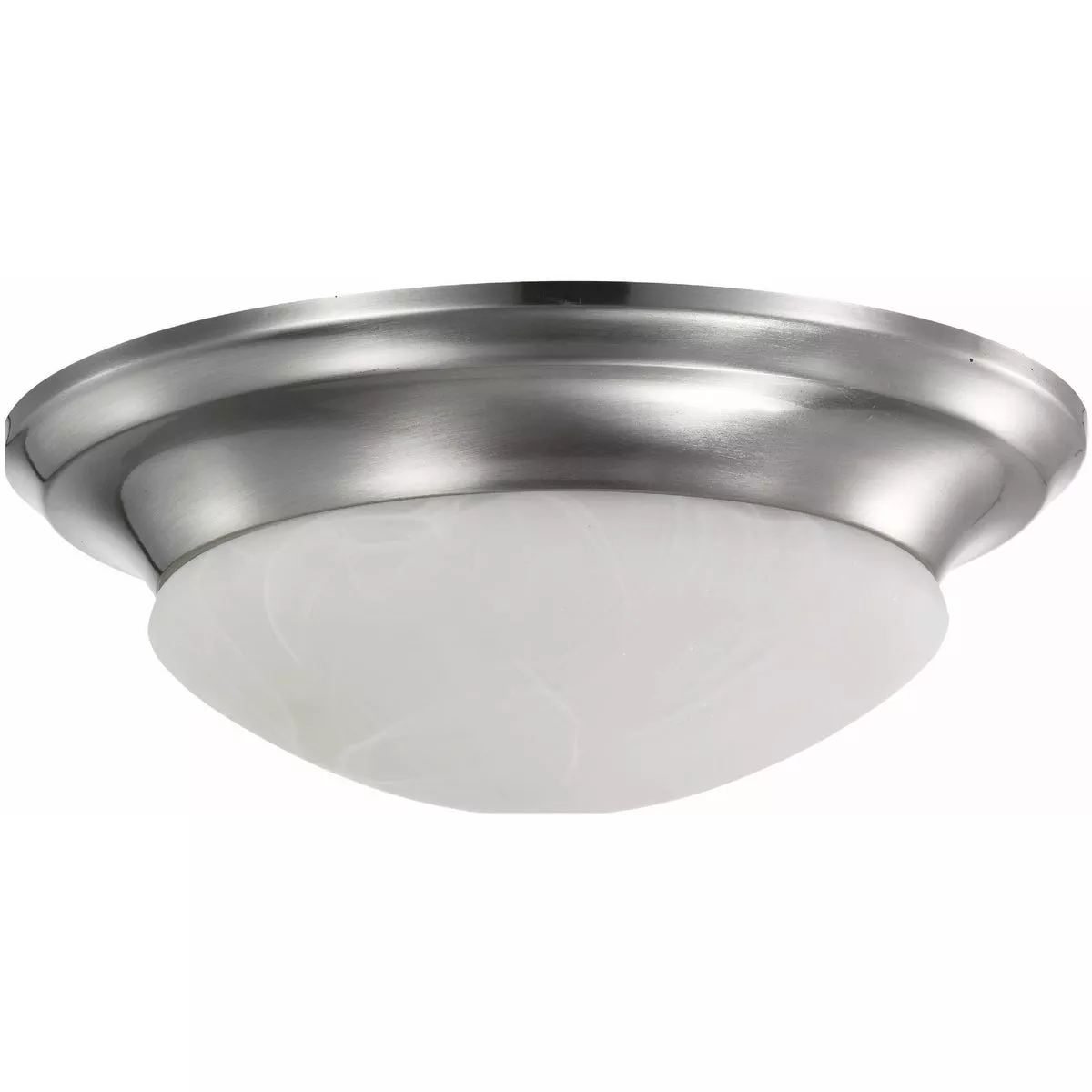 Satco Nuvo 11In. 75W Equivalent Brushed Nickel Twist & Lock LED Flush Mount Ceiling Light Fixture
