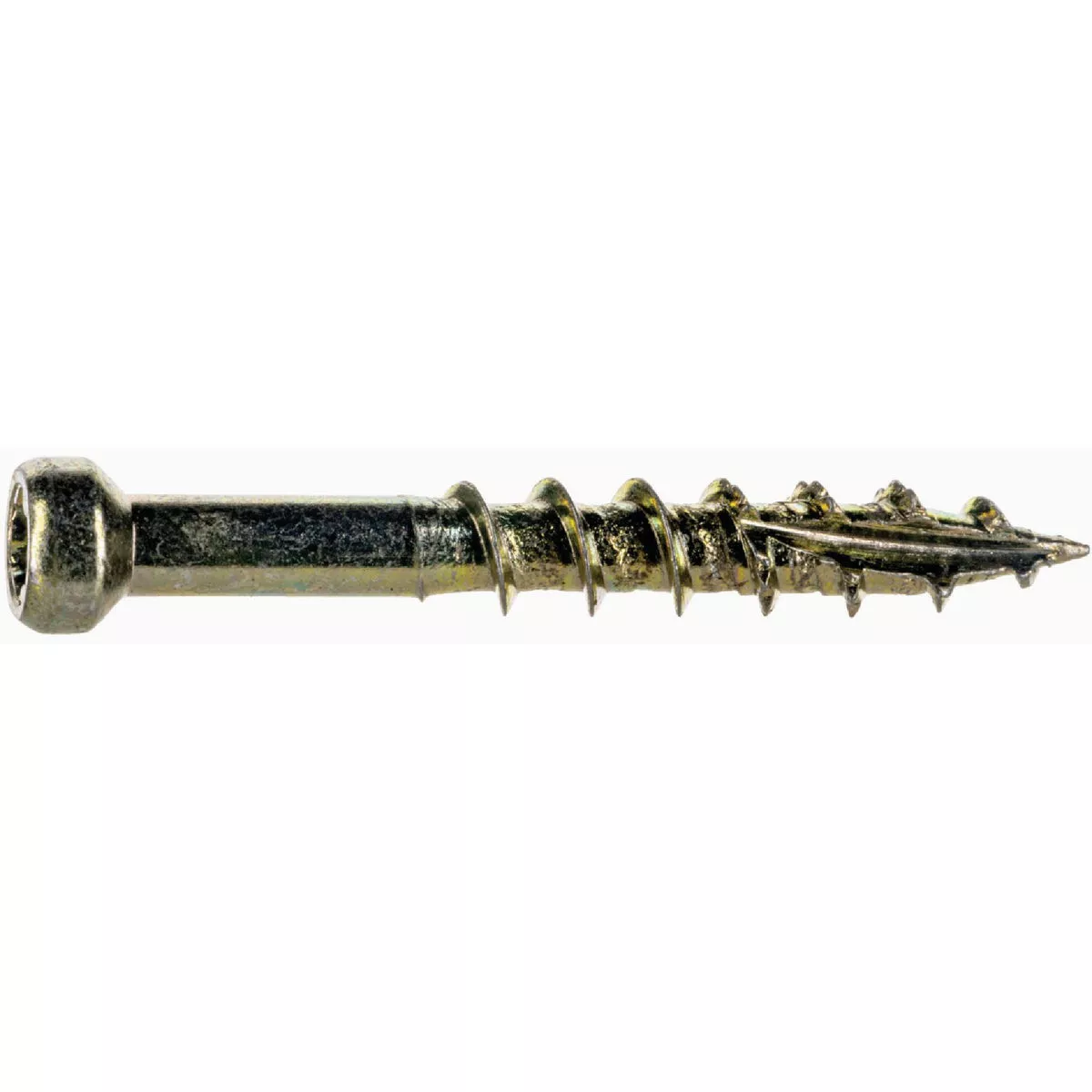 Midwest Fastener SaberDrive 8 x 1-1/4 In. Yellow Zinc Trim Head Deck Screws (286 Ct.)-