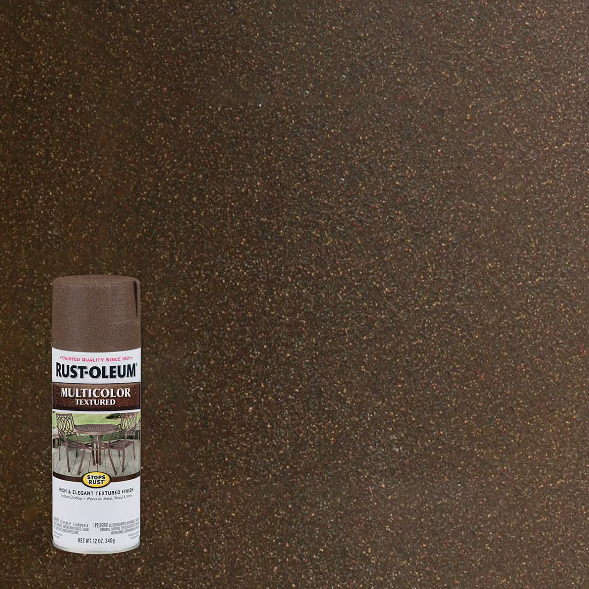 Rust-Oleum Stops Rust 12 Oz. MultiColor Textured Spray Paint, Autumn Brown