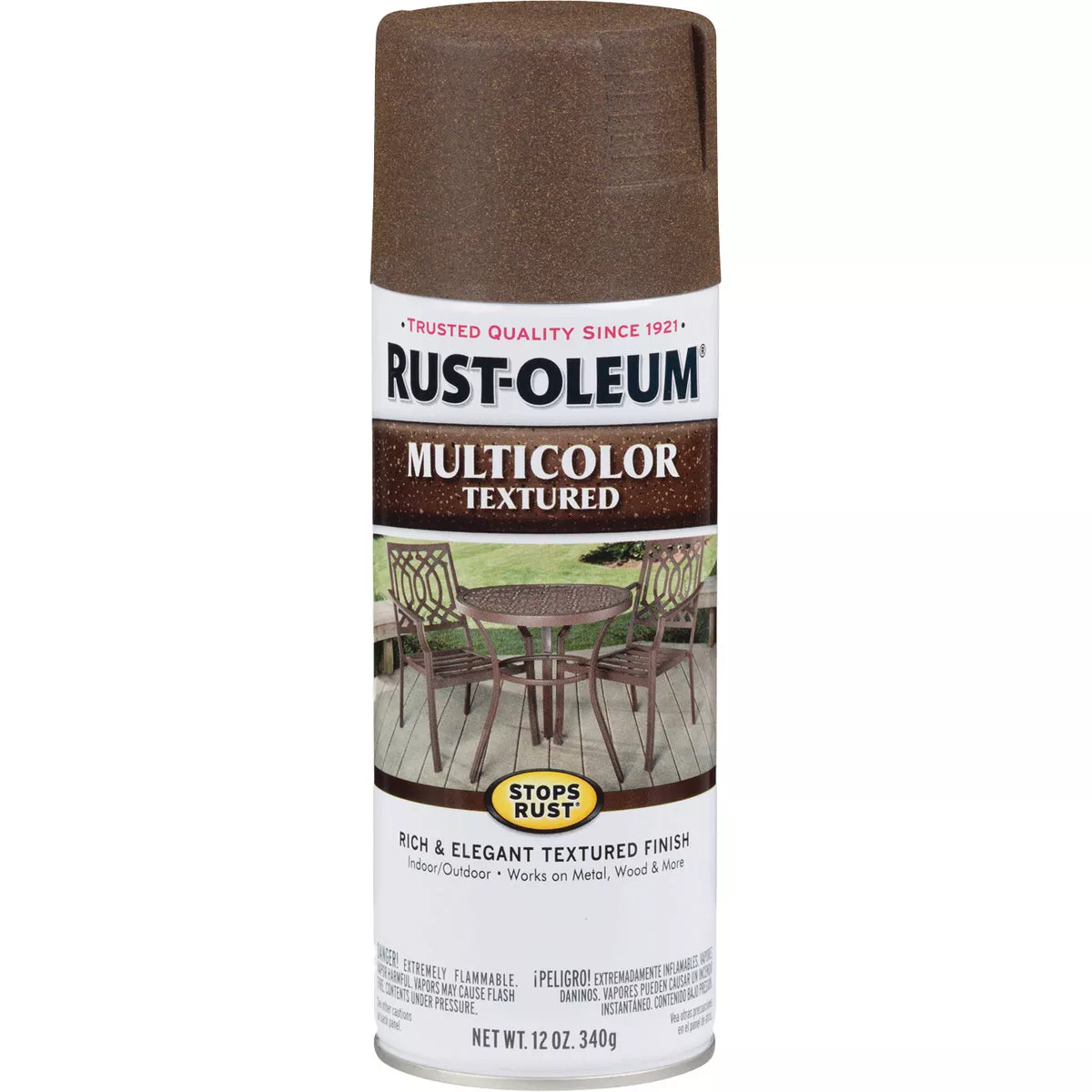 Rust-Oleum Stops Rust 12 Oz. MultiColor Textured Spray Paint, Autumn Brown - photo 2