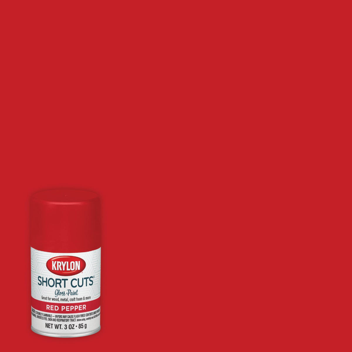 Krylon Short Cuts 3 Oz. HighGloss Enamel Spray Paint, Red Pepper Do