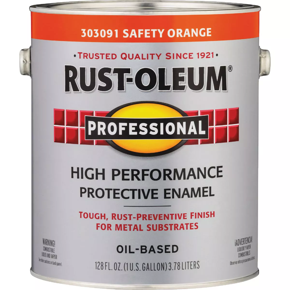 Rust-Oleum Professional Oil-Based Gloss VOC Formula Rust Control Enamel, Safety Orange, 1 Gal. - photo 5
