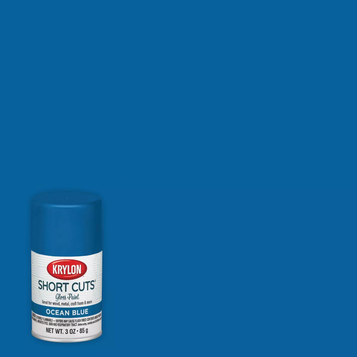 Krylon Short Cuts 3 Oz. High-Gloss Enamel Spray Paint, Ocean Blue