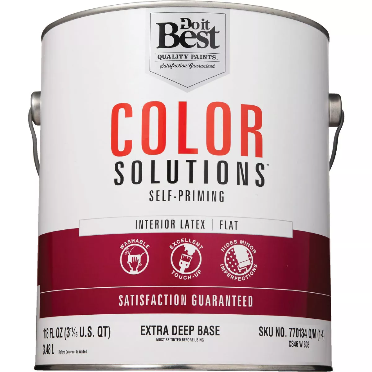 Do it Best Color Solutions Latex Self-Priming Flat Interior Wall Paint, Extra Deep Base, 1 Gal. - photo 2