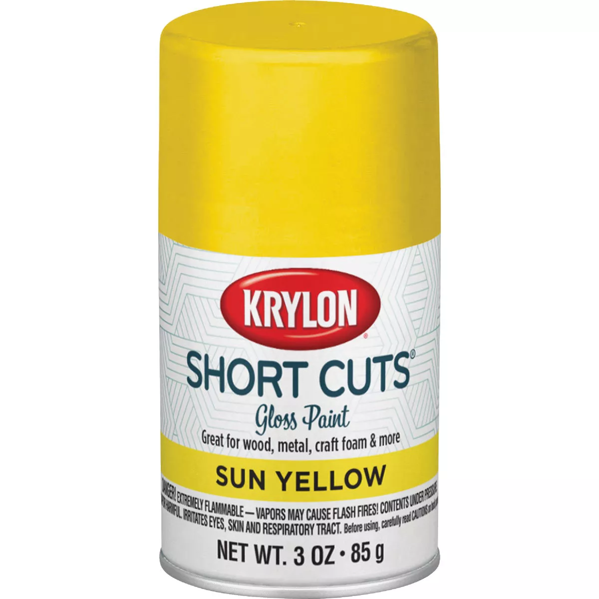 Krylon Short Cuts 3 Oz. High-Gloss Enamel Spray Paint, Sun Yellow - photo 2