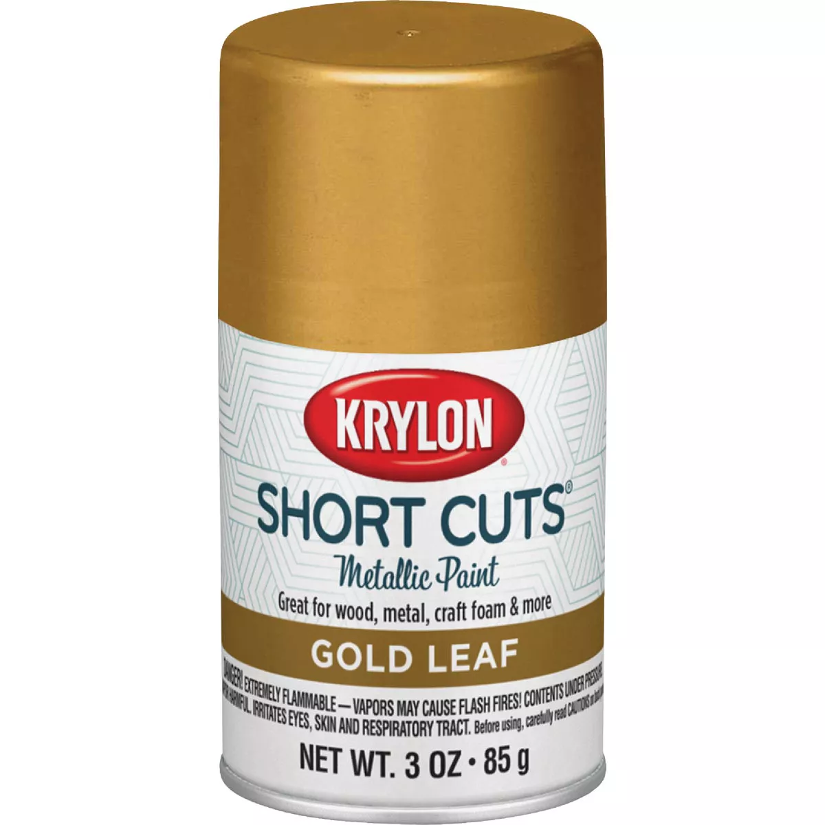Krylon Short Cuts 3 Oz. High-Gloss Enamel Metallic Spray Paint, Gold Leaf - photo 2