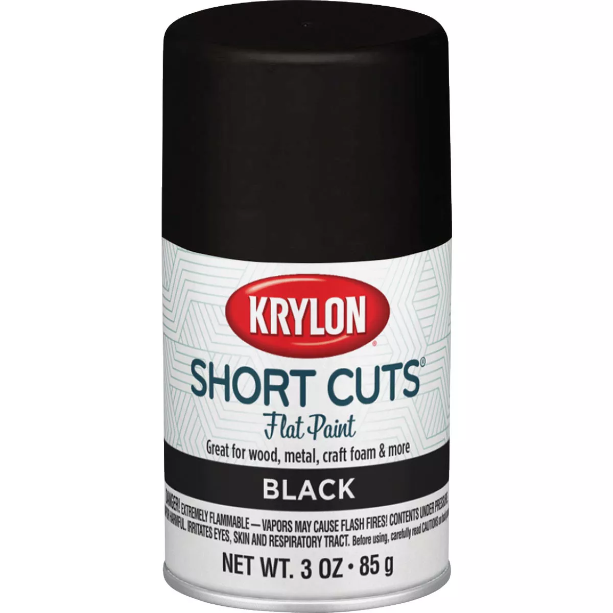 Krylon Short Cuts 3 Oz. Flat Enamel Spray Paint, Black - photo 2