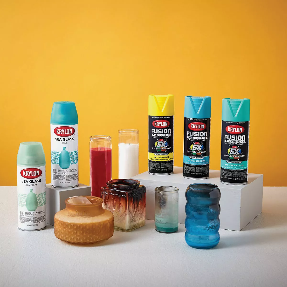Krylon 12 Oz. Frosted Sea Glass Finish Spray Paint, Aqua - photo 5