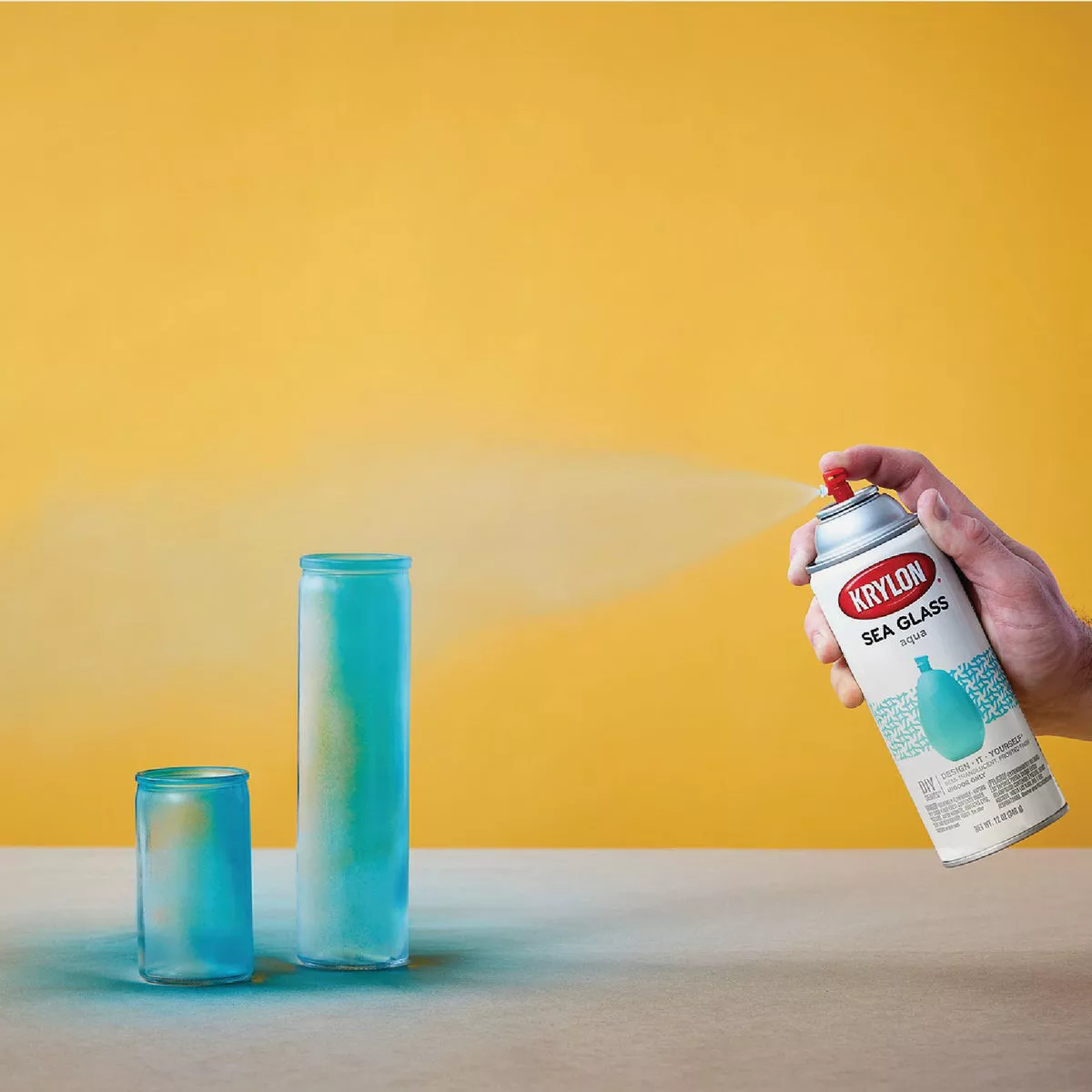 Krylon 12 Oz. Frosted Sea Glass Finish Spray Paint, Aqua - photo 3