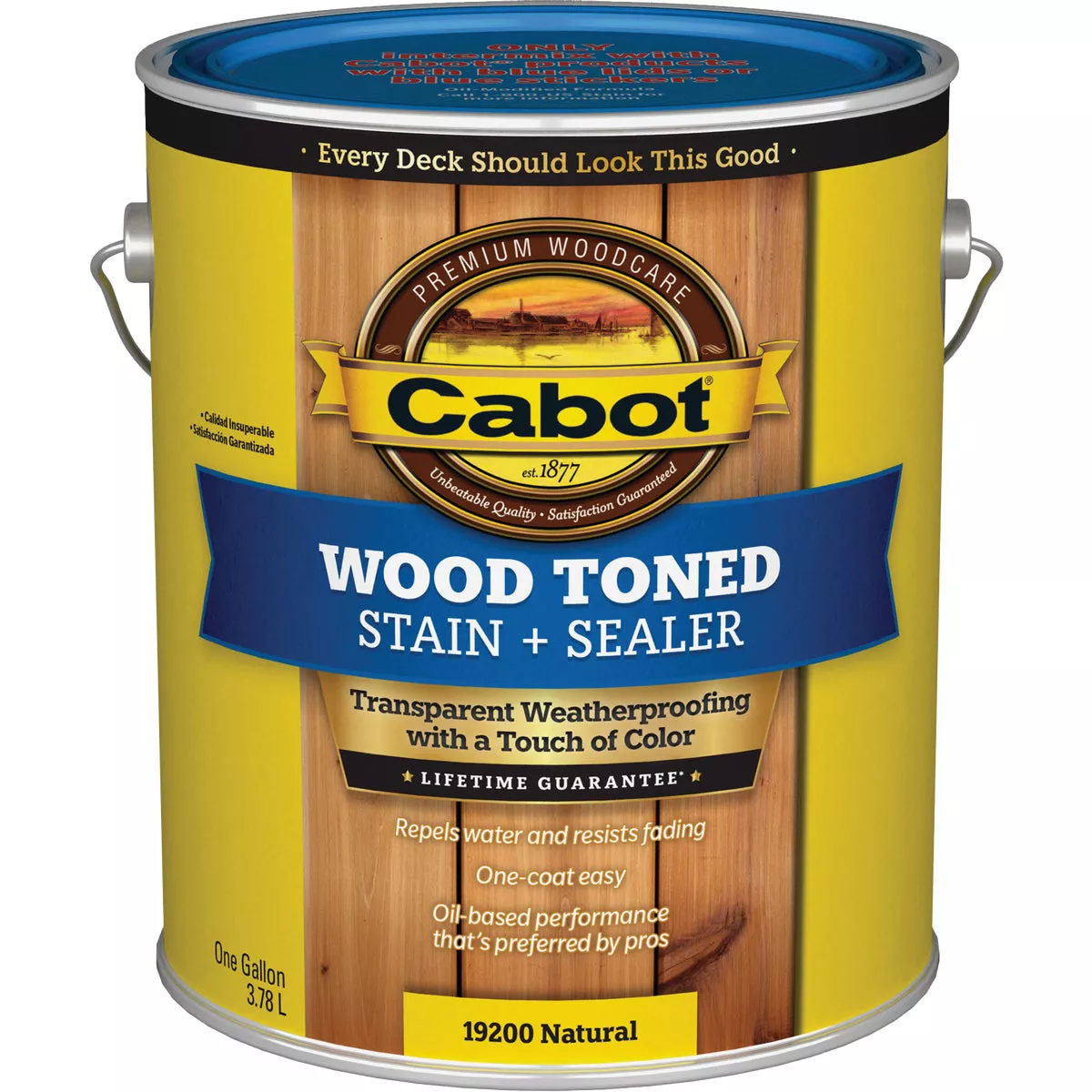 Cabot VOC Wood Toned Deck & Siding Exterior Stain & Sealer, 19200 Natural, 1 Gal. - photo 2