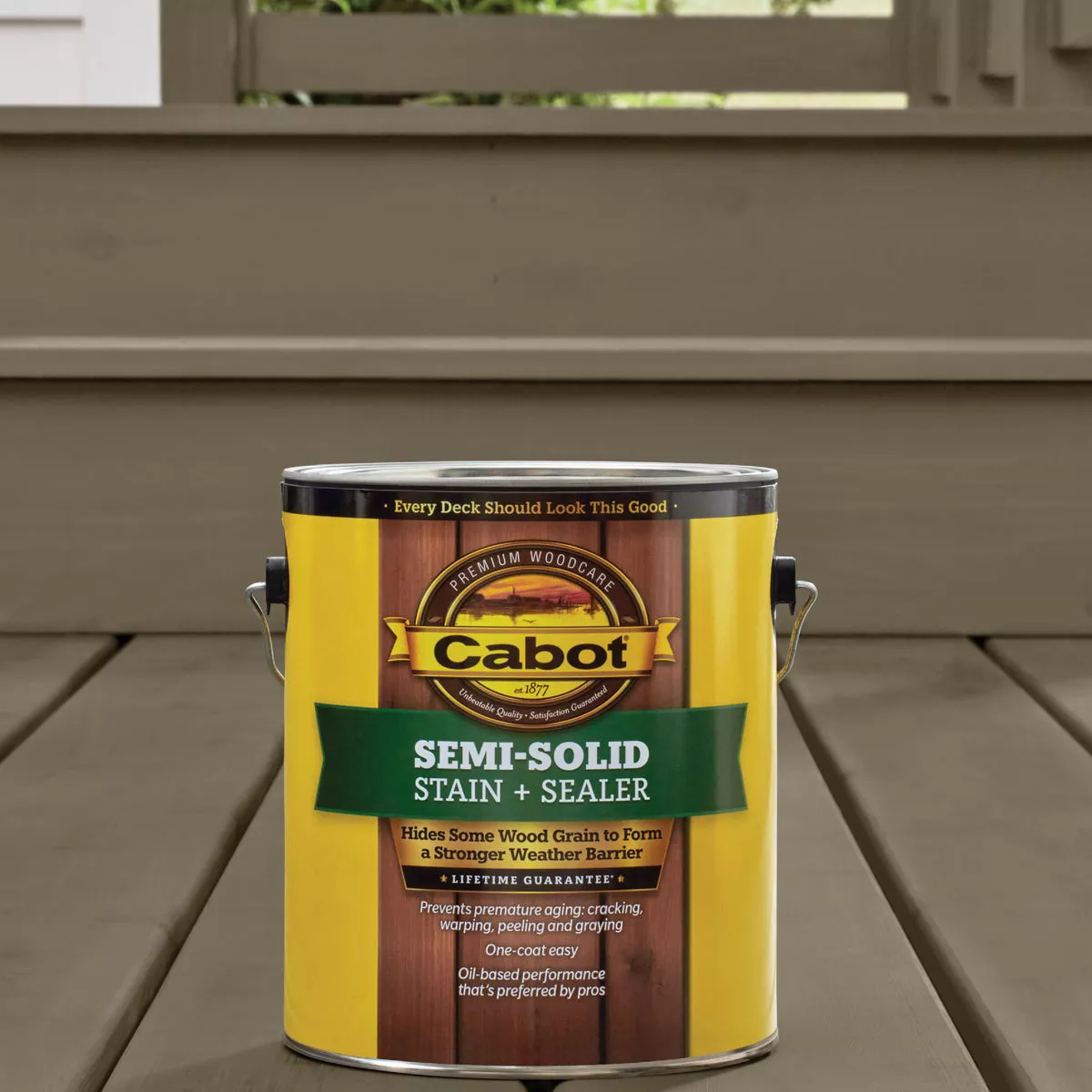 Cabot VOC Semi-Solid Stain + Sealer, 17406 Neutral Base, 1 Gal. - photo 6