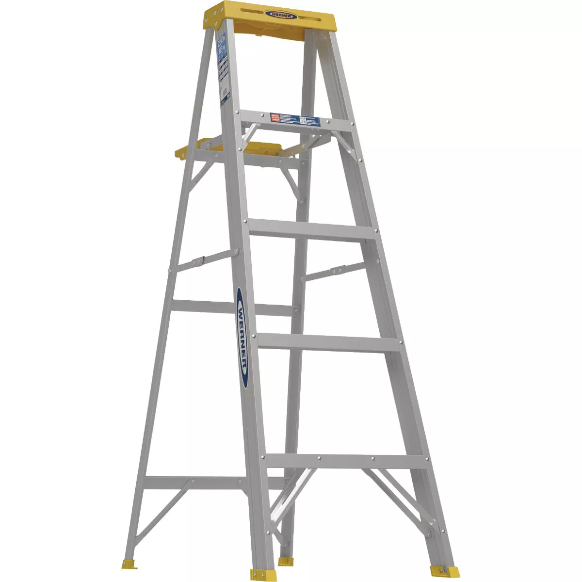 Werner 5 Ft. Aluminum Step Ladder with 250 Lb. Load Capacity Type l Ladder Rating