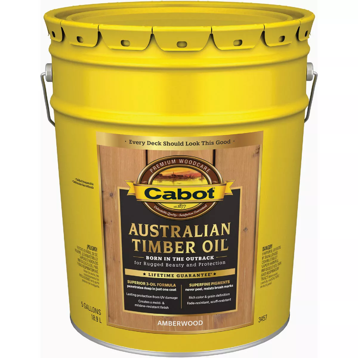 Cabot Australian Timber Oil, Amber Wood, 5 Gal. - photo 2