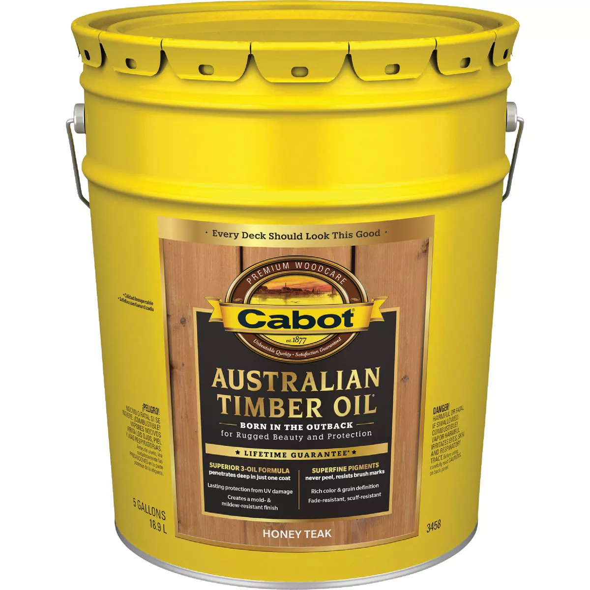 Cabot Australian Timber Oil, Honey Teak, 5 Gal. - photo 7