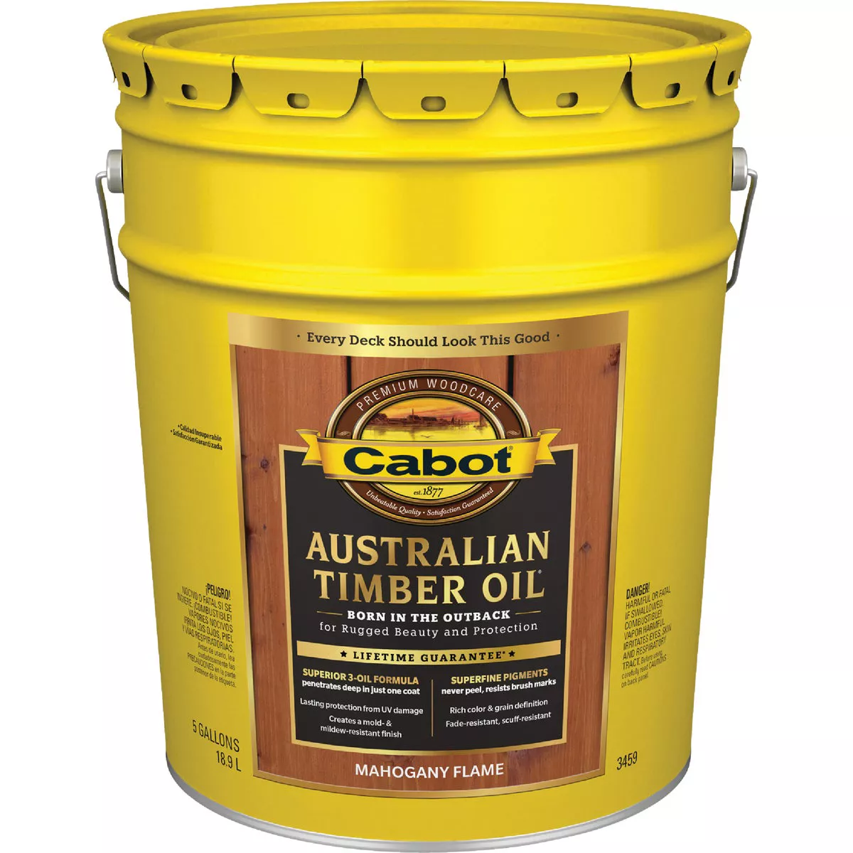 Cabot Australian Timber Oil, Mahogany Flame, 5 Gal. - photo 2