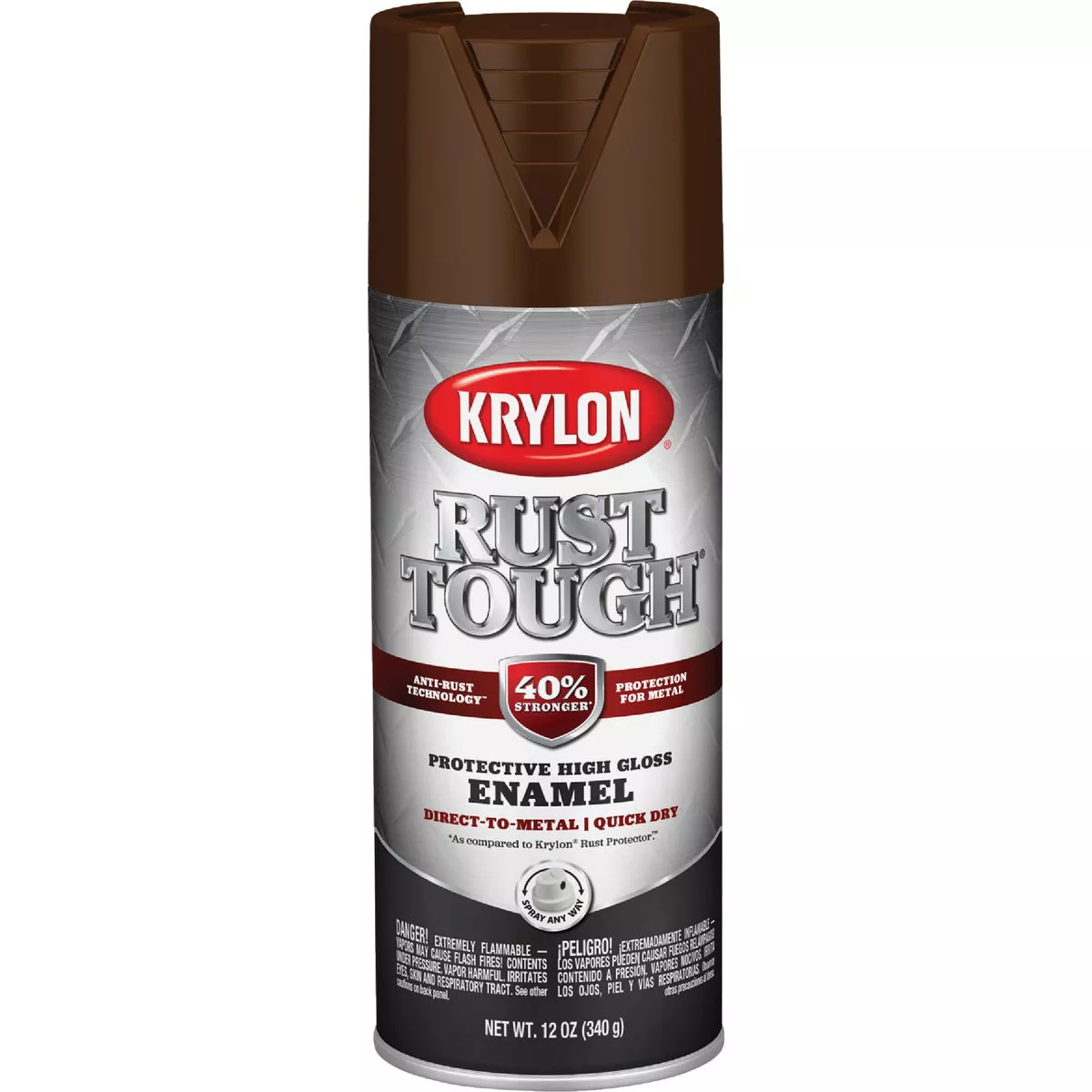 Krylon Rust Tough 12 Oz. Gloss Alkyd Enamel Spray Paint, Leather Brown - photo 2