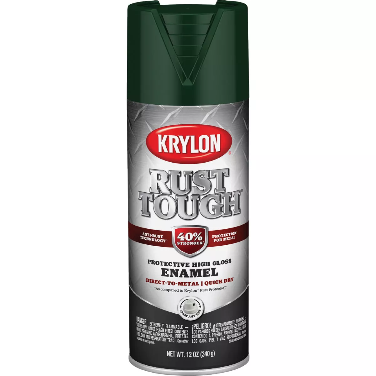 Krylon Rust Tough 12 Oz. Gloss Alkyd Enamel Spray Paint, Hunter Green