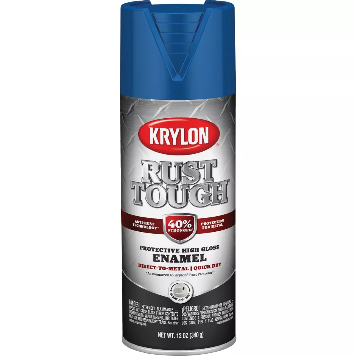 Krylon Rust Tough 12 Oz. Gloss Alkyd Enamel Spray Paint, Blue