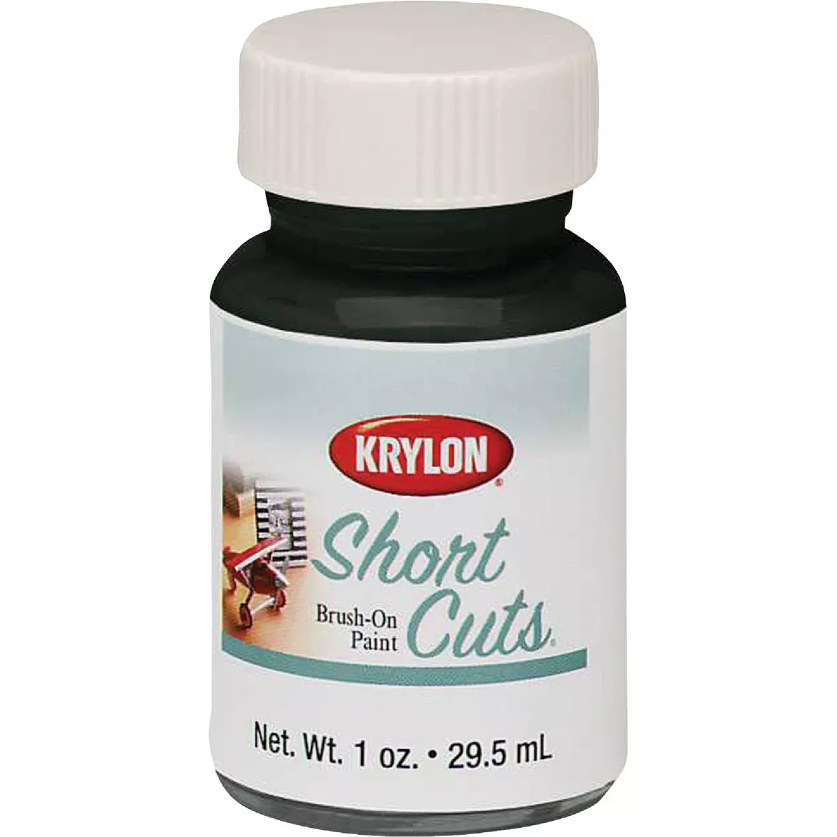 Krylon Short Cuts Black Flat 1 Fl. Oz. Hobby Paint - photo 2