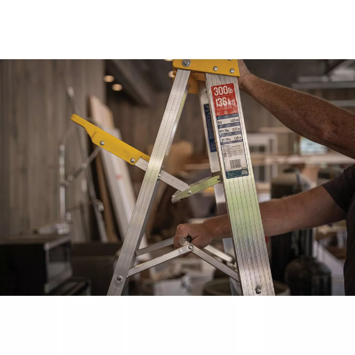 Werner 8 Ft. Aluminum Step Ladder with 300 Lb. Load Capacity Type IA Ladder Rating - photo 7