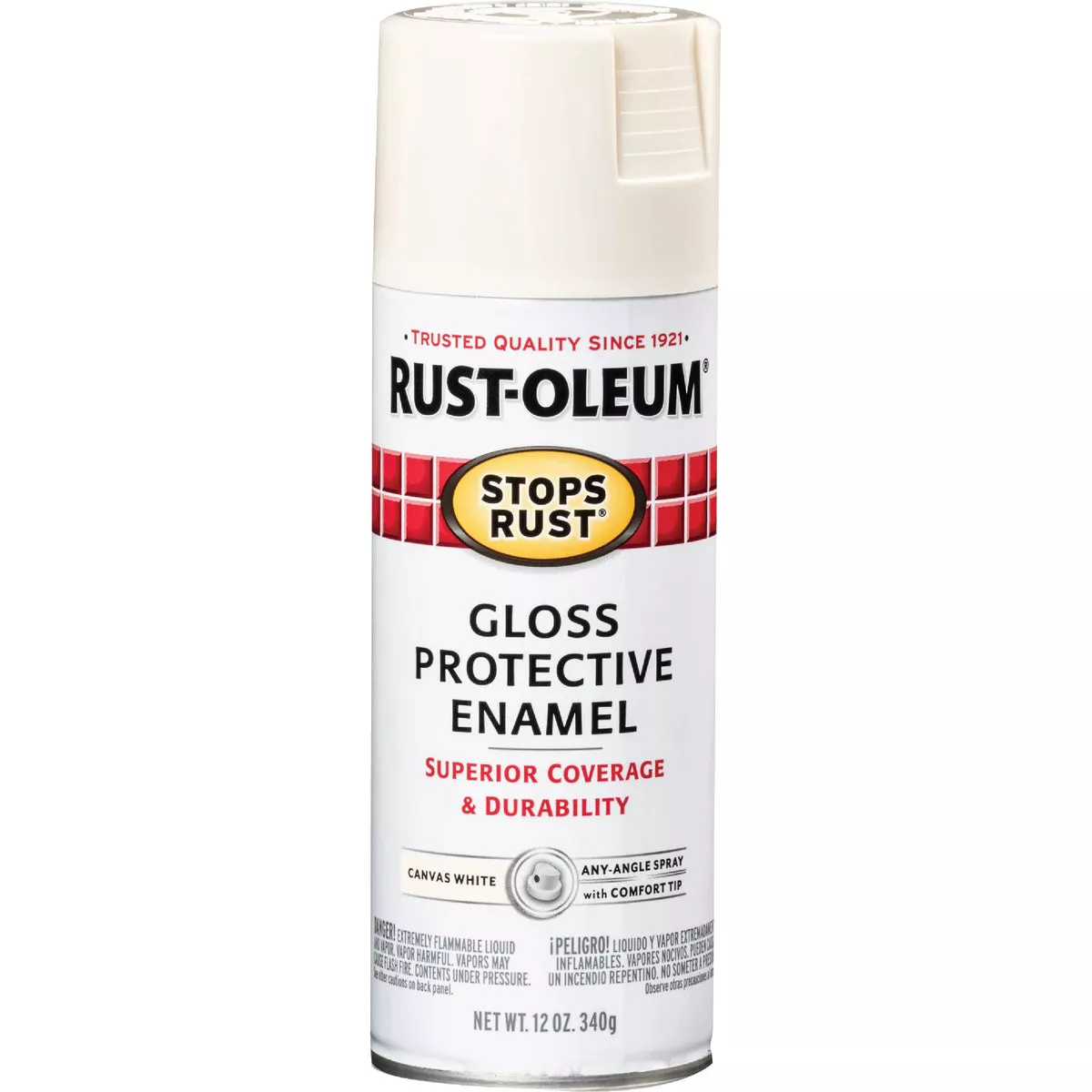 Rust-Oleum Stops Rust 12 Oz. Canvas White Gloss Anti-Rust Spray Paint - photo 2