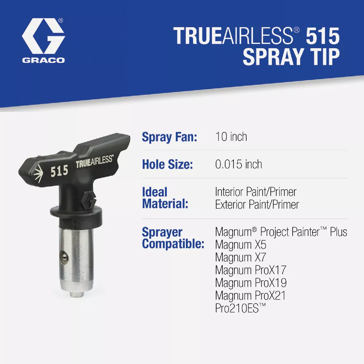 Graco Reverse-A-Clean 10 to 12 In. W. 0.015 In. Tip Paint Sprayer Airless Spray Tip - photo 2