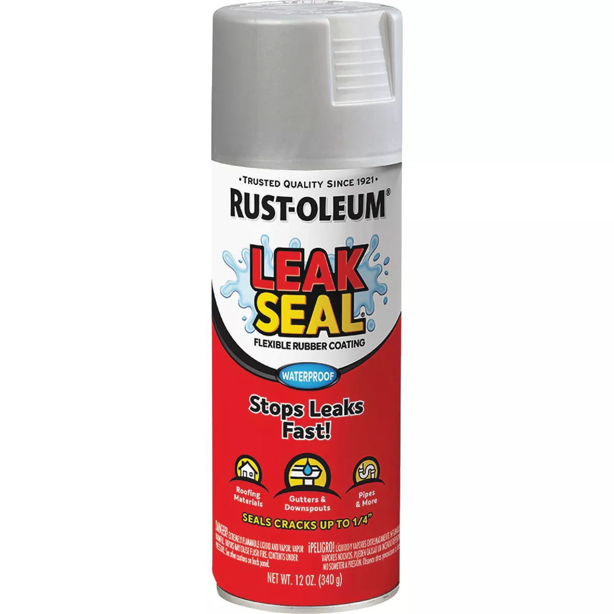 Rust-Oleum LeakSeal 12 Oz. Flexible Rubber Coating, Silver - photo 2