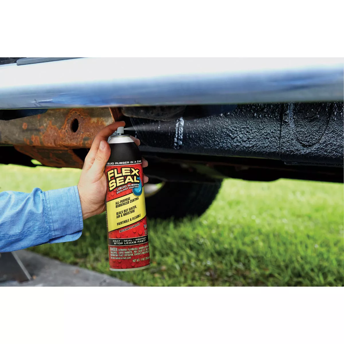 FLEX SEAL 14 Oz. Spray Rubber Sealant, Black - photo 2