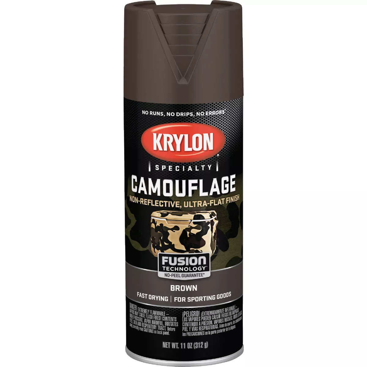 Krylon Camouflage 11 Oz. Ultra-Flat Spray Paint, Brown