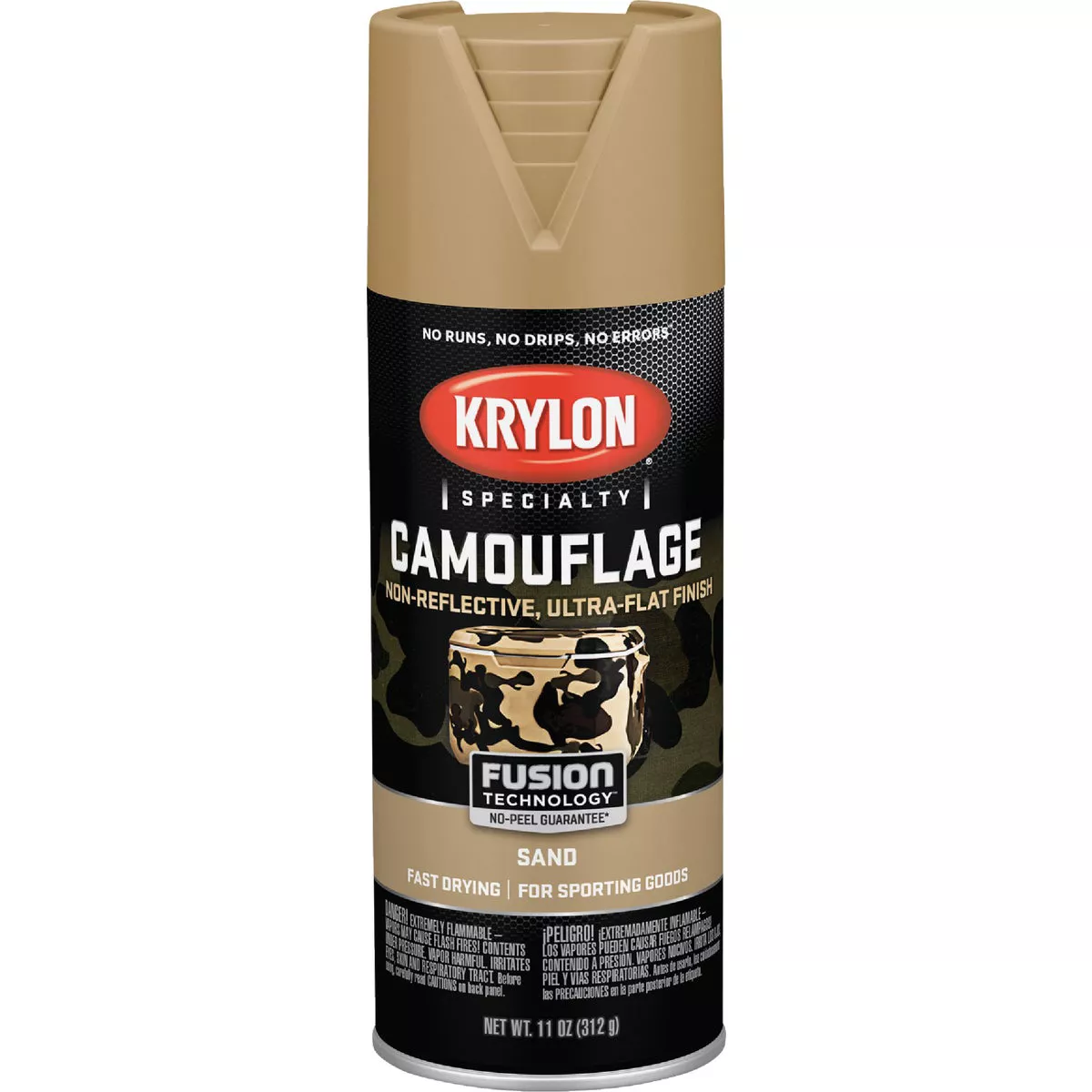 Krylon Camouflage 11 Oz. Ultra-Flat Spray Paint, Sand