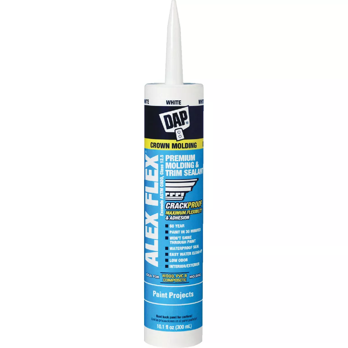 Dap Alex Flex 10.1 Oz. Premium Molding & Trim Acrylic Latex Siliconized Sealant, White