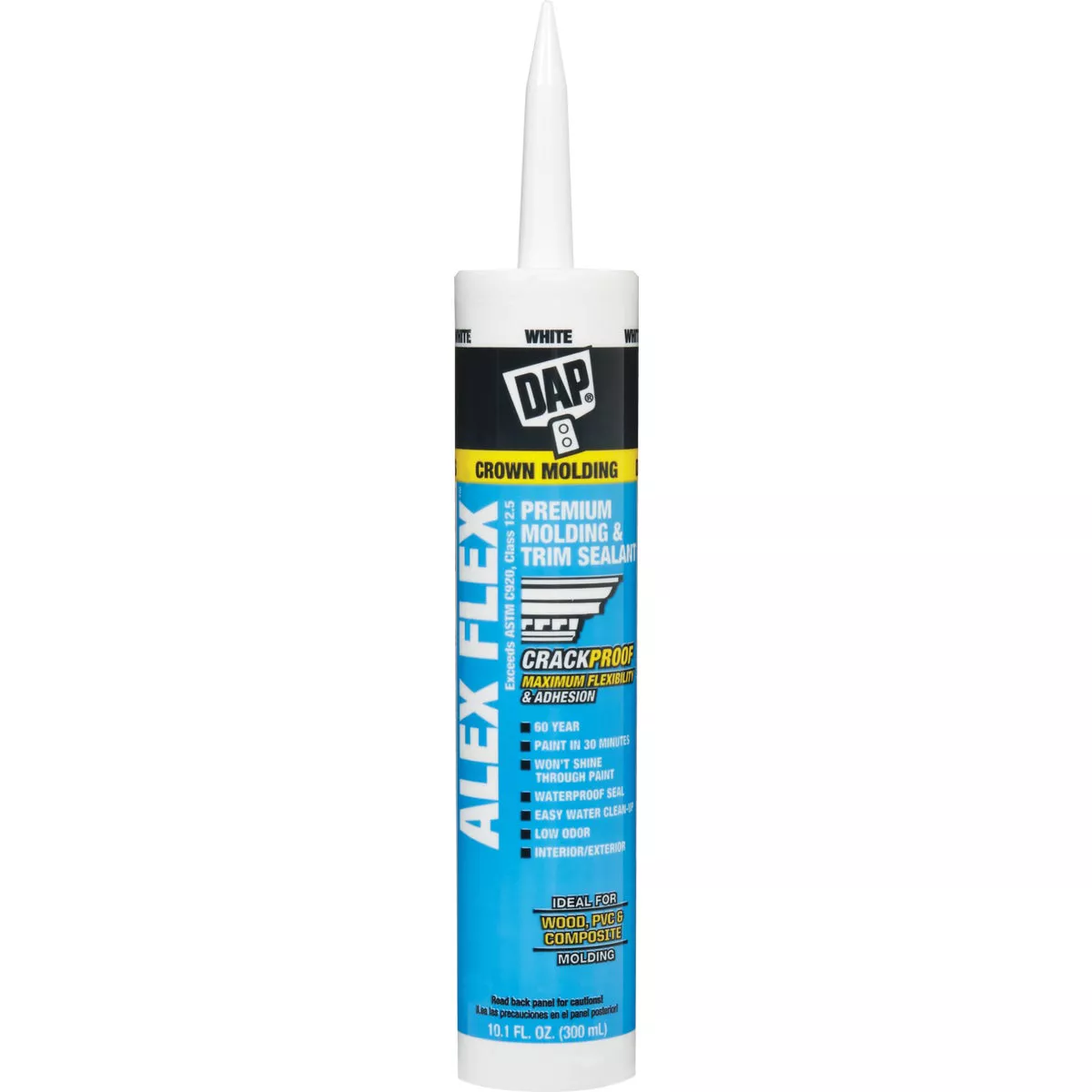 Dap Alex Flex 10.1 Oz. Premium Molding & Trim Acrylic Latex Siliconized Sealant, White - photo 8