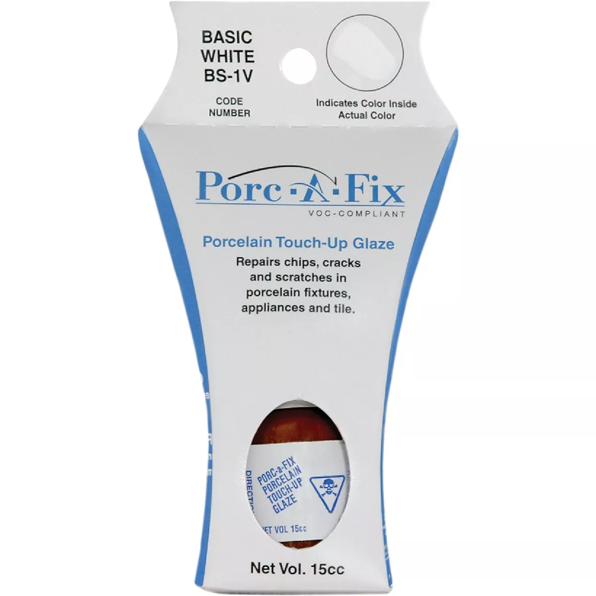 Fixture-Fix Porc-A-Fix Basic White Porcelain Touch-up Paint, 15cc