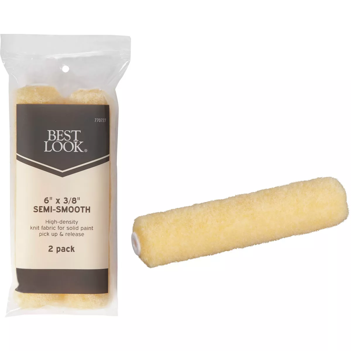 Best Look 6 In. x 3/8 In. Mini Knit Fabric Roller Cover (2-Pack)