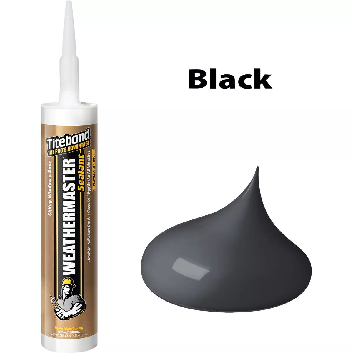 Titebond WeatherMaster 10 Oz. Polymer Sealant, 44031 Black