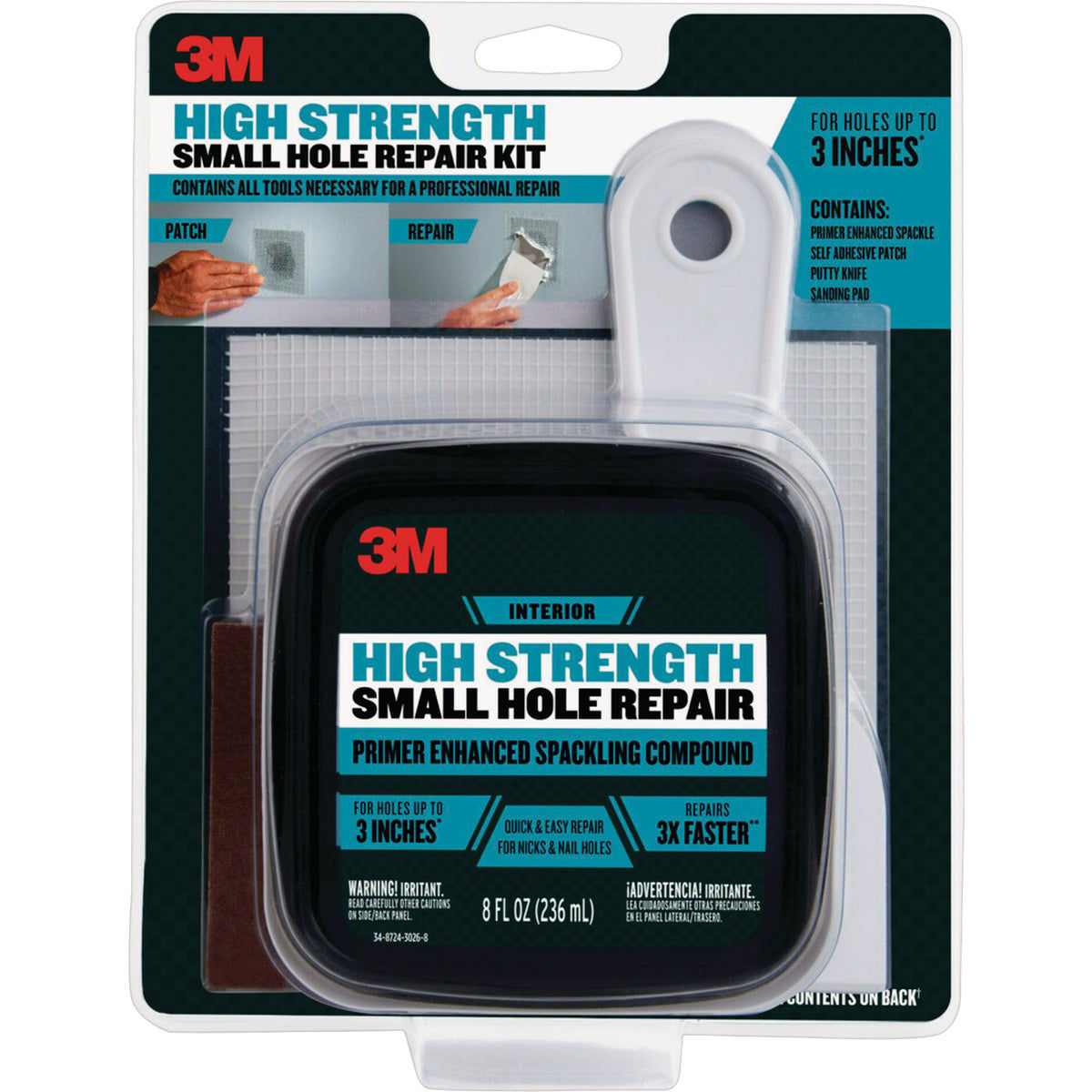 3M 8 Oz. High Strength Large Hole Repair Kit Do it Best